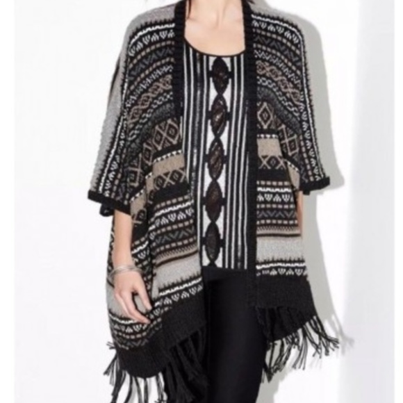 Karen Kane Sweaters - Karen Kane Bohemian Fringe Sweater Cardigan NEW